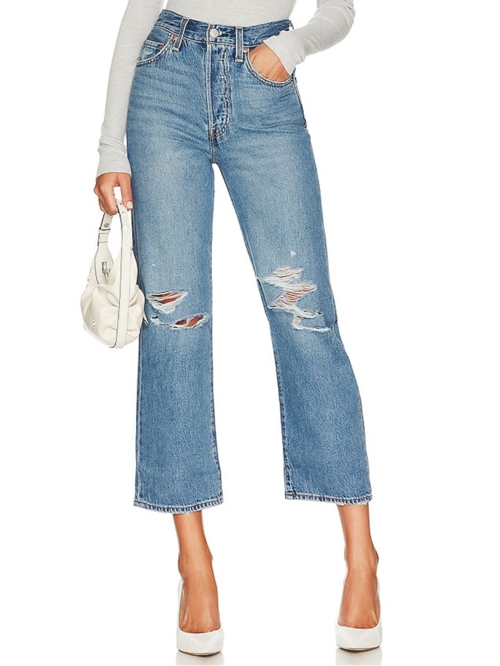 LEVI’S Ribcage Straight Ankle Jeans